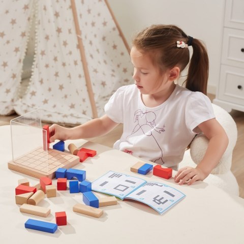 Viga Drewniana Gra Budowanie Klocki 3D Montessori Viga Toys Viga Drewniana Gra Budowanie Klocki 3D Montessori Viga Toys