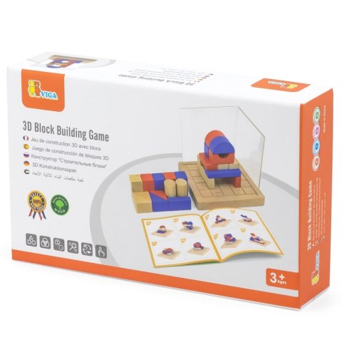Viga Drewniana Gra Budowanie Klocki 3D Montessori Viga Toys Viga Drewniana Gra Budowanie Klocki 3D Montessori Viga Toys