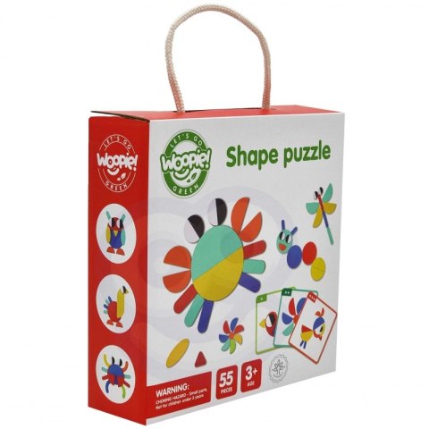 WOOPIE GREEN Drewniana Układanka Montessori 40 Wzorów do Odtworzenia 55 el. Certyfikat FSC Woopie WOOPIE GREEN Drewniana Układanka Montessori 40 Wzorów do Odtworzenia 55 el. Certyfikat FSC Woopie