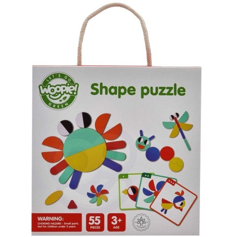 WOOPIE GREEN Drewniana Układanka Montessori 40 Wzorów do Odtworzenia 55 el. Certyfikat FSC Woopie WOOPIE GREEN Drewniana Układanka Montessori 40 Wzorów do Odtworzenia 55 el. Certyfikat FSC Woopie
