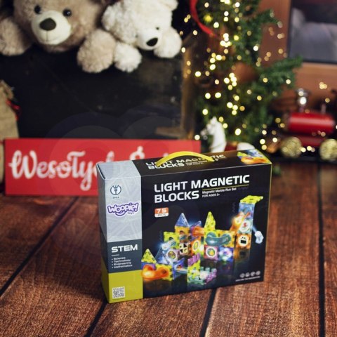 WOOPIE Klocki Magnetyczne Tor Kulkowy Świetlny 75 el. Woopie WOOPIE Klocki Magnetyczne Tor Kulkowy Świetlny 75 el. Woopie