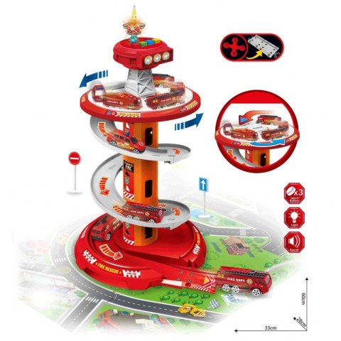 WOOPIE Tor Spirala Garaż dla Samochodzików 3 szt. Woopie WOOPIE Tor Spirala Garaż dla Samochodzików 3 szt. Woopie