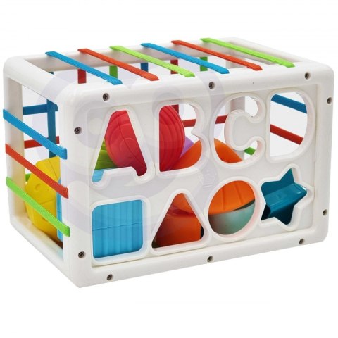 WOOPIE Elastyczna Kostka Sensoryczna Sorter dla Dzieci Kolorowe Kształty Alfabet 15 el. Woopie