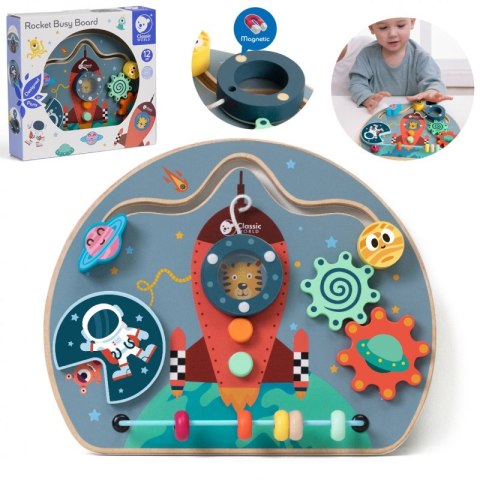 CLASSSIC WORLD Tablica Manipulacyjna Wielofunkcyjna 6w1 Rakieta Classic World CLASSSIC WORLD Tablica Manipulacyjna Wielofunkcyjna 6w1 Rakieta Classic World