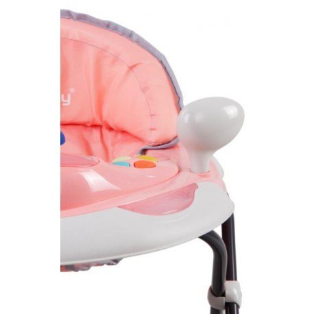 Chodzik z kierownicą - różowo szary SUN BABY Chodzik z kierownicą - różowo szary SUN BABY