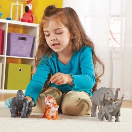 Duże figurki, mamy i dzieci, zwierzęta z dżungli, Learning Resources Duże figurki, mamy i dzieci, zwierzęta z dżungli, Learning Resources