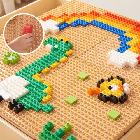 MASTERKIDZ Drewniany Stół Edukacyjny + AKCESORIA STEM WALL + 563 Klocków Masterkidz MASTERKIDZ Drewniany Stół Edukacyjny + AKCESORIA STEM WALL + 563 Klocków Masterkidz