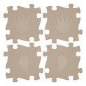 WOOPIE Mata Sensoryczna Ortopedyczna Puzzle Ręce i Nogi 16 el. - Kolor Beżowy Woopie