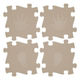 WOOPIE Mata Sensoryczna Ortopedyczna Puzzle Ręce i Nogi 16 el. - Kolor Beżowy Woopie