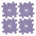 WOOPIE Mata Sensoryczna Ortopedyczna Puzzle Ręce i Nogi 16 el. - Kolor Fioletowy Woopie