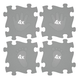 WOOPIE Mata Sensoryczna Ortopedyczna Puzzle Ręce i Nogi 16 el. - Kolor Szary Woopie