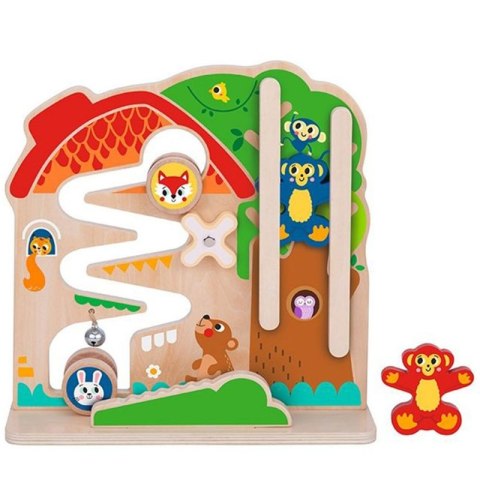 TOOKY TOY Drewniana Tablica Manipulacyjna Montessori Tooky Toy