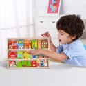 TOOKY TOY Drewniany Zestaw Budynków i Figurek Miasto Policja Szpital Remiza Policjant Doktor Strażak Tooky Toy