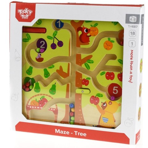 TOOKY TOY Labirynt Drzewko Owocowe Magnetyczne Nauka Liczenia Tooky Toy