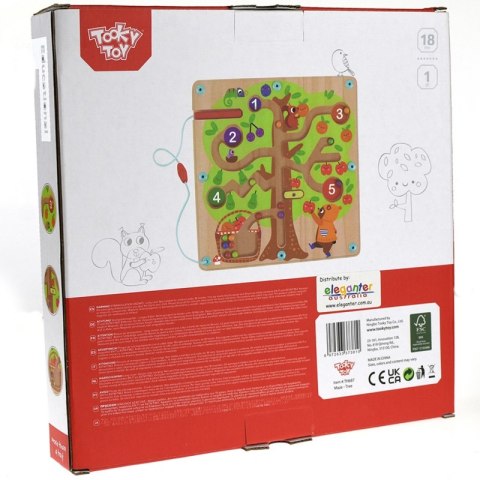 TOOKY TOY Labirynt Drzewko Owocowe Magnetyczne Nauka Liczenia Tooky Toy