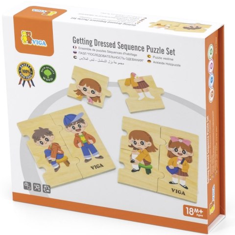 VIGA Drewniana Układanka Edukacyjna Dzieci Ubieranie Puzzle Viga Toys VIGA Drewniana Układanka Edukacyjna Dzieci Ubieranie Puzzle Viga Toys
