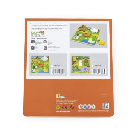 VIGA Drewniana Układanka Puzzle Zwierzątka Farma do Dopasowania Viga Toys VIGA Drewniana Układanka Puzzle Zwierzątka Farma do Dopasowania Viga Toys