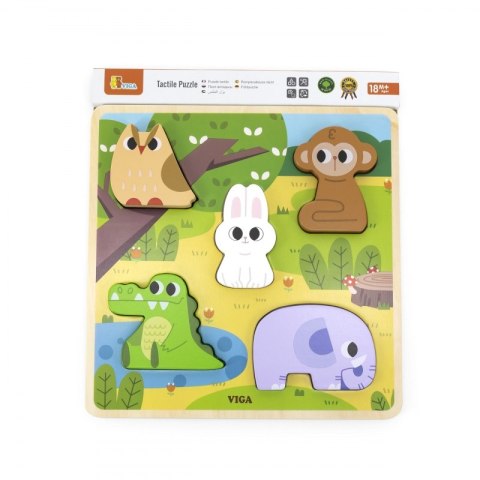 VIGA Drewniana Układanka Puzzle Zwierzątka Las do Dopasowania Viga Toys VIGA Drewniana Układanka Puzzle Zwierzątka Las do Dopasowania Viga Toys