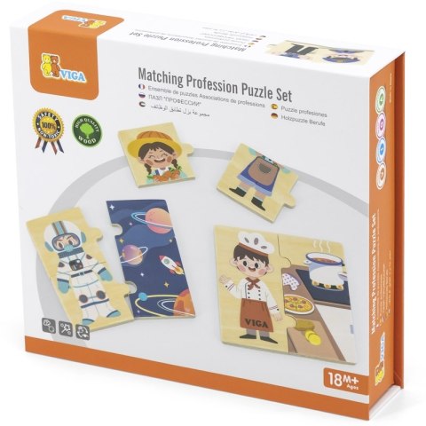 VIGA Drewniane Puzzle Układanka Dopasowanie Zawodów Viga Toys VIGA Drewniane Puzzle Układanka Dopasowanie Zawodów Viga Toys