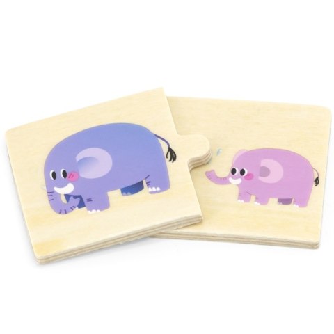 VIGA Drewniane Puzzle Układanka Zwierzątka Małe i Duże Viga Toys VIGA Drewniane Puzzle Układanka Zwierzątka Małe i Duże Viga Toys