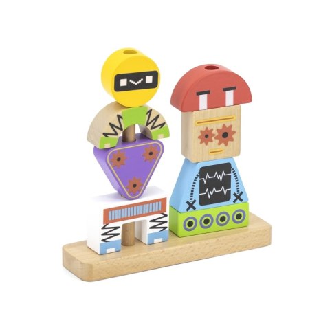 VIGA Układanka Piramidka Roboty + Wzory 8 el. Viga Toys VIGA Układanka Piramidka Roboty + Wzory 8 el. Viga Toys
