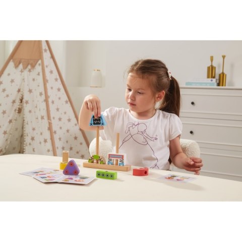 VIGA Układanka Piramidka Roboty + Wzory 8 el. Viga Toys VIGA Układanka Piramidka Roboty + Wzory 8 el. Viga Toys
