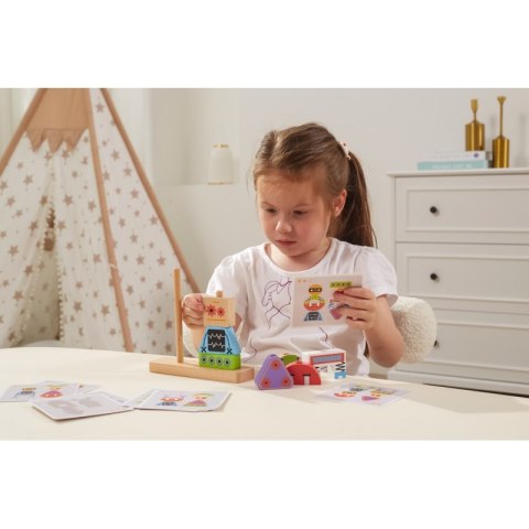 VIGA Układanka Piramidka Roboty + Wzory 8 el. Viga Toys VIGA Układanka Piramidka Roboty + Wzory 8 el. Viga Toys