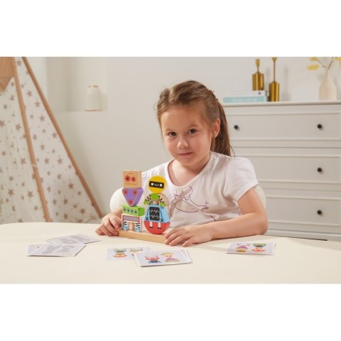VIGA Układanka Piramidka Roboty + Wzory 8 el. Viga Toys VIGA Układanka Piramidka Roboty + Wzory 8 el. Viga Toys