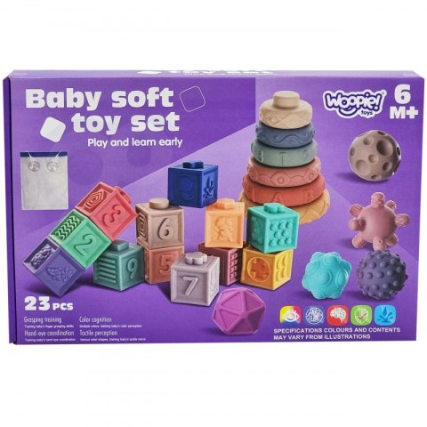 WOOPIE Klocki Sensoryczne Układanka do Ściskania Wody Dźwięk Nauka Liczenia 23 el. Woopie WOOPIE Klocki Sensoryczne Układanka do Ściskania Wody Dźwięk Nauka Liczenia 23 el. Woopie
