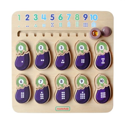 MASTERKIDZ Tablica Edukacyjna Bakłażan Nauka Liczb Montessori Masterkidz MASTERKIDZ Tablica Edukacyjna Bakłażan Nauka Liczb Montessori Masterkidz