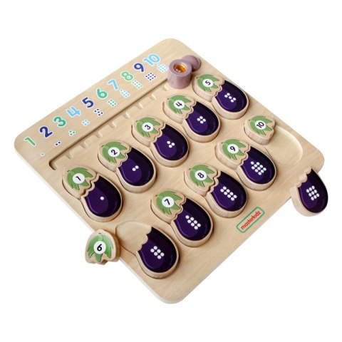 MASTERKIDZ Tablica Edukacyjna Bakłażan Nauka Liczb Montessori Masterkidz MASTERKIDZ Tablica Edukacyjna Bakłażan Nauka Liczb Montessori Masterkidz