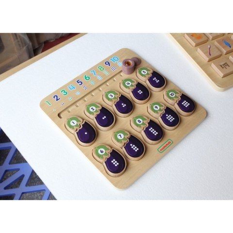 MASTERKIDZ Tablica Edukacyjna Bakłażan Nauka Liczb Montessori Masterkidz MASTERKIDZ Tablica Edukacyjna Bakłażan Nauka Liczb Montessori Masterkidz