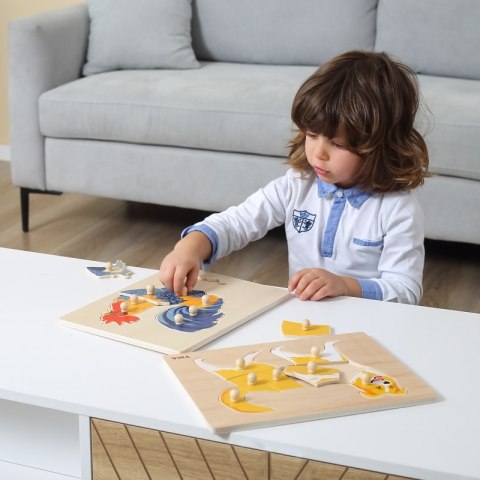 VIGA Drewniane Puzzle Montessori Kogut z Pinezkami Viga Toys VIGA Drewniane Puzzle Montessori Kogut z Pinezkami Viga Toys
