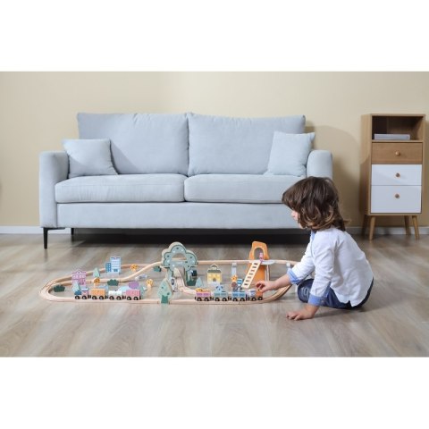 VIGA PolarB Drewniana kolejka dla dzieci Pociąg Tor 90 elementów Viga Toys VIGA PolarB Drewniana kolejka dla dzieci Pociąg Tor 90 elementów Viga Toys