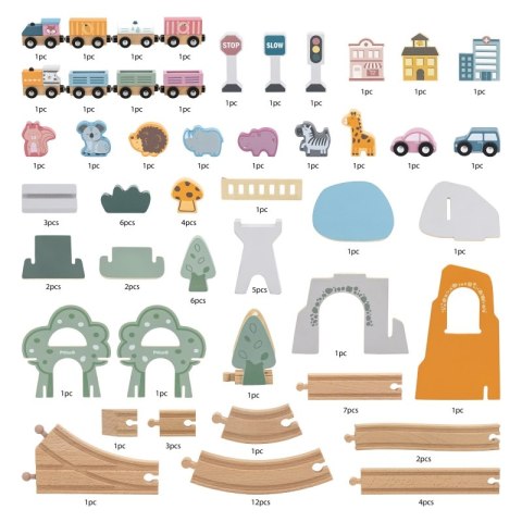 VIGA PolarB Drewniana kolejka dla dzieci Pociąg Tor 90 elementów Viga Toys VIGA PolarB Drewniana kolejka dla dzieci Pociąg Tor 90 elementów Viga Toys