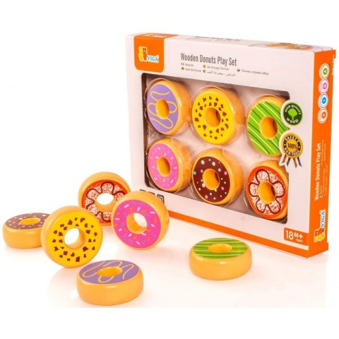 Viga Drewniane Pączki Donaty 6 szt Viga Toys Viga Drewniane Pączki Donaty 6 szt Viga Toys
