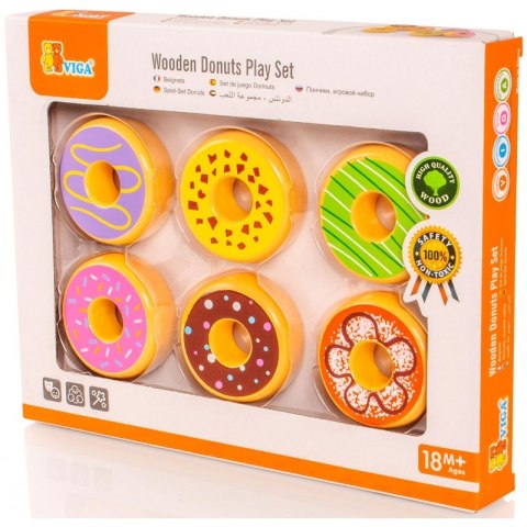 Viga Drewniane Pączki Donaty 6 szt Viga Toys Viga Drewniane Pączki Donaty 6 szt Viga Toys