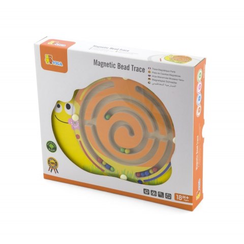 Viga Labirynt Magnetyczny Drewniana gra Śimak Viga Toys Viga Labirynt Magnetyczny Drewniana gra Śimak Viga Toys