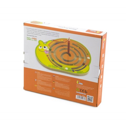 Viga Labirynt Magnetyczny Drewniana gra Śimak Viga Toys Viga Labirynt Magnetyczny Drewniana gra Śimak Viga Toys