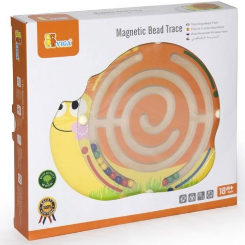 Viga Labirynt Magnetyczny Drewniana gra Śimak Viga Toys Viga Labirynt Magnetyczny Drewniana gra Śimak Viga Toys