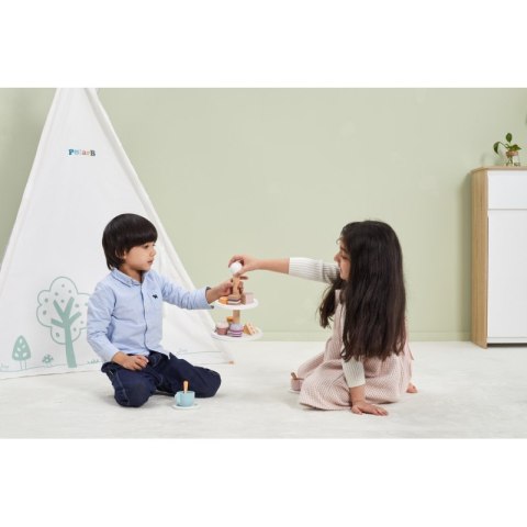 Viga PolarB Patera drewniana z Babeczkami Ciasteczkami Kawą zestaw 15 akc Viga Toys Viga PolarB Patera drewniana z Babeczkami Ciasteczkami Kawą zestaw 15 akc Viga Toys