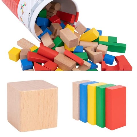 TOOKY TOY Drewniane Kolorowe Klocki Do Układania Figury Tooky Toy TOOKY TOY Drewniane Kolorowe Klocki Do Układania Figury Tooky Toy