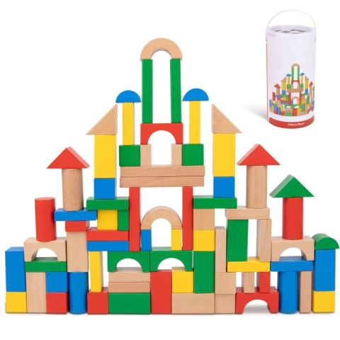 TOOKY TOY Drewniane Kolorowe Klocki Do Układania Figury Tooky Toy TOOKY TOY Drewniane Kolorowe Klocki Do Układania Figury Tooky Toy
