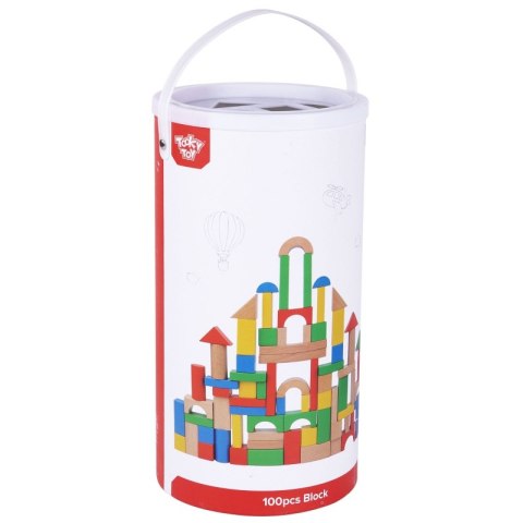 TOOKY TOY Drewniane Kolorowe Klocki Do Układania Figury Tooky Toy TOOKY TOY Drewniane Kolorowe Klocki Do Układania Figury Tooky Toy