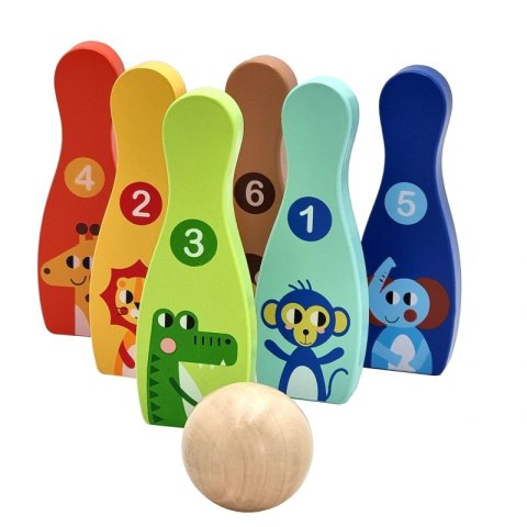 TOOKY TOY Drewniane Kręgle dla Dzieci 6 szt. + Piłka Tooky Toy TOOKY TOY Drewniane Kręgle dla Dzieci 6 szt. + Piłka Tooky Toy