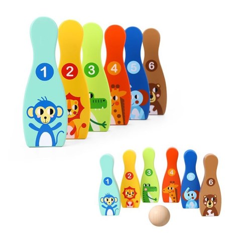 TOOKY TOY Drewniane Kręgle dla Dzieci 6 szt. + Piłka Tooky Toy TOOKY TOY Drewniane Kręgle dla Dzieci 6 szt. + Piłka Tooky Toy