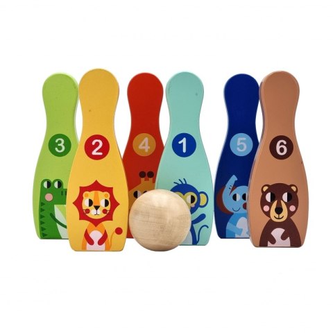 TOOKY TOY Drewniane Kręgle dla Dzieci 6 szt. + Piłka Tooky Toy TOOKY TOY Drewniane Kręgle dla Dzieci 6 szt. + Piłka Tooky Toy