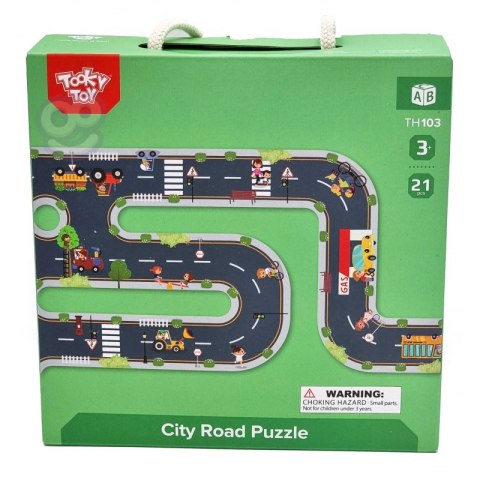 TOOKY TOY Puzzle dla Dzieci Autostrada Makieta 21 el. Tooky Toy TOOKY TOY Puzzle dla Dzieci Autostrada Makieta 21 el. Tooky Toy