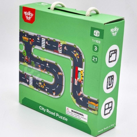 TOOKY TOY Puzzle dla Dzieci Autostrada Makieta 21 el. Tooky Toy TOOKY TOY Puzzle dla Dzieci Autostrada Makieta 21 el. Tooky Toy