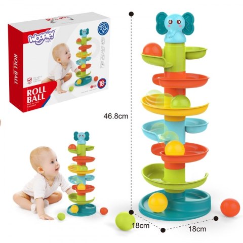 WOOPIE Kulodrom Tor Kulkowy Zestaw Spirala + 3 Kulki Woopie WOOPIE Kulodrom Tor Kulkowy Zestaw Spirala + 3 Kulki Woopie